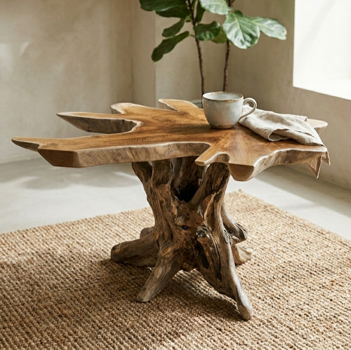 Tavolino teak albero - tavolino, in