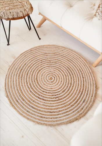 Tappeto rotondo naturale - , beige